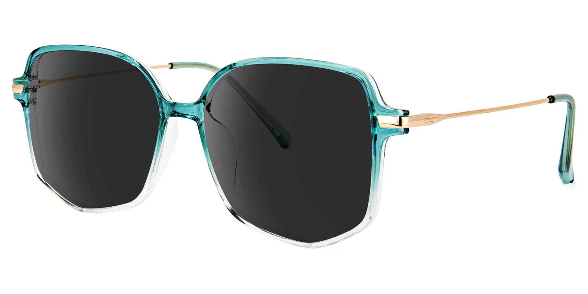 Payton Geometric Green Sunglasses | Zeelool Glasses3