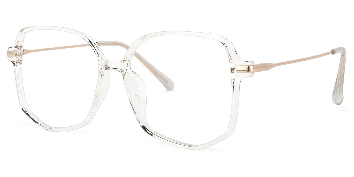 Payton Geometric Clear Eyeglasses | Zeelool Optical1