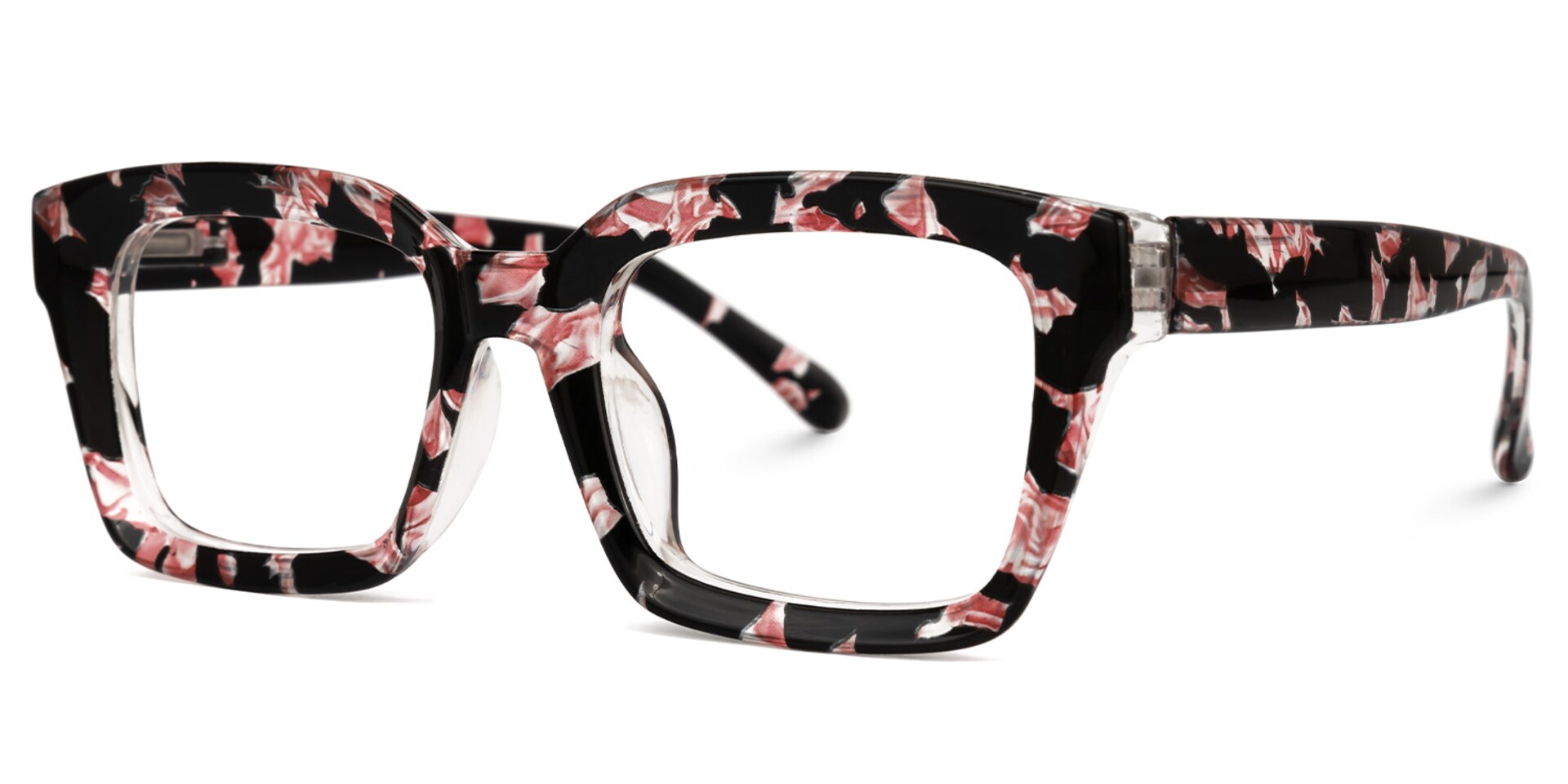 Tasfiya Rectangle Floral Glasses | Zeelool Glasses1