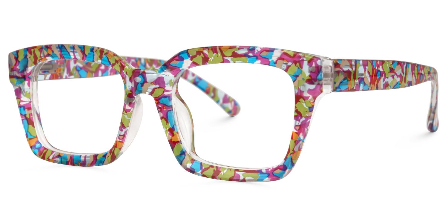 Tasfiya Rectangle Multicolor Glasses | Zeelool Glasses1