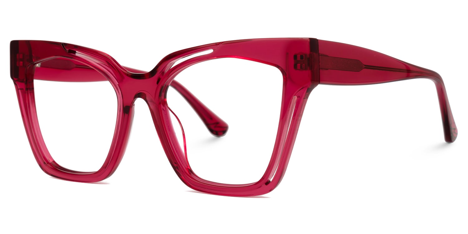 Domena Square Red Glasses1