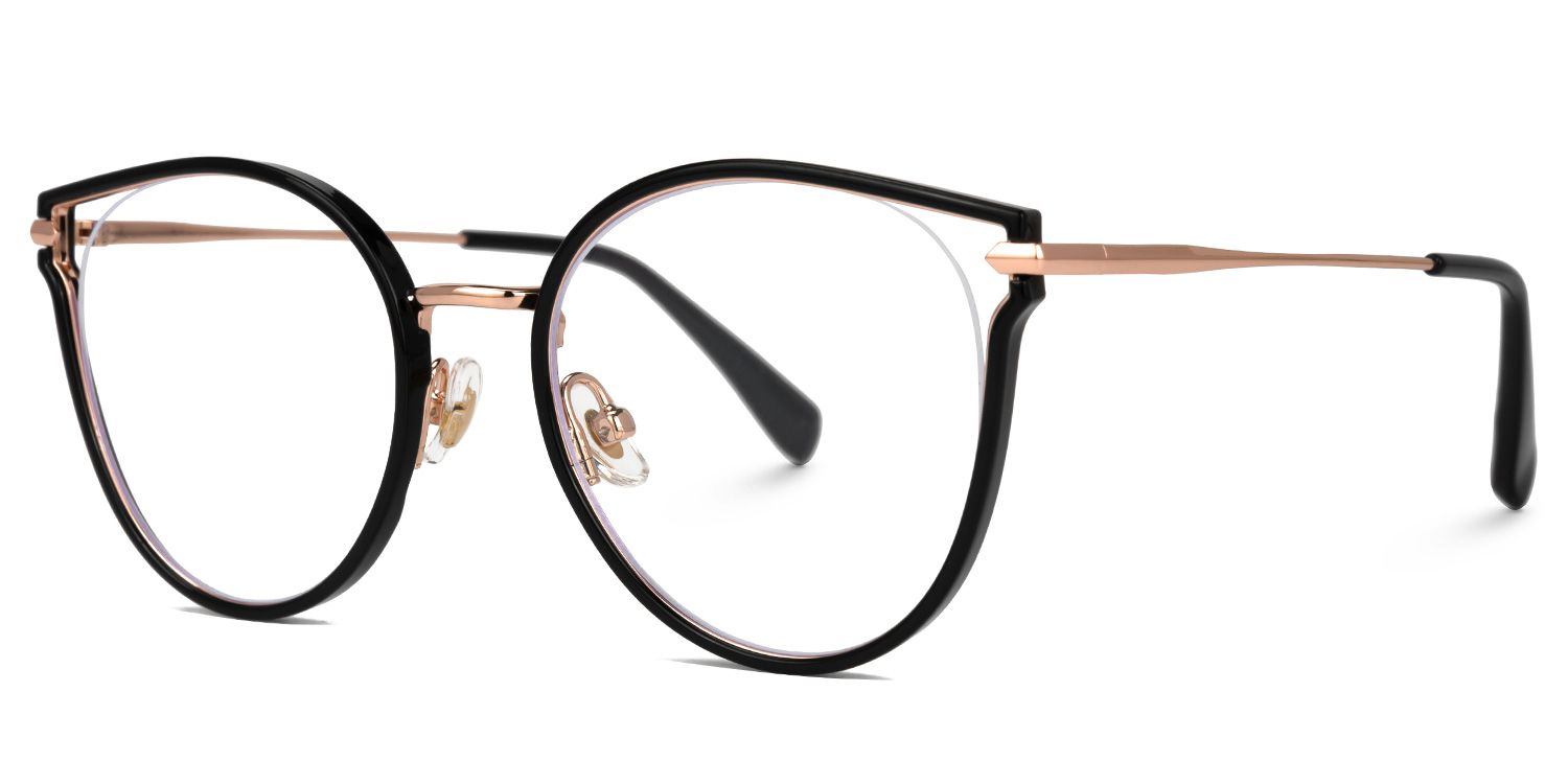 Latifa Cateye Black Glasses | Zeelool Glasses1