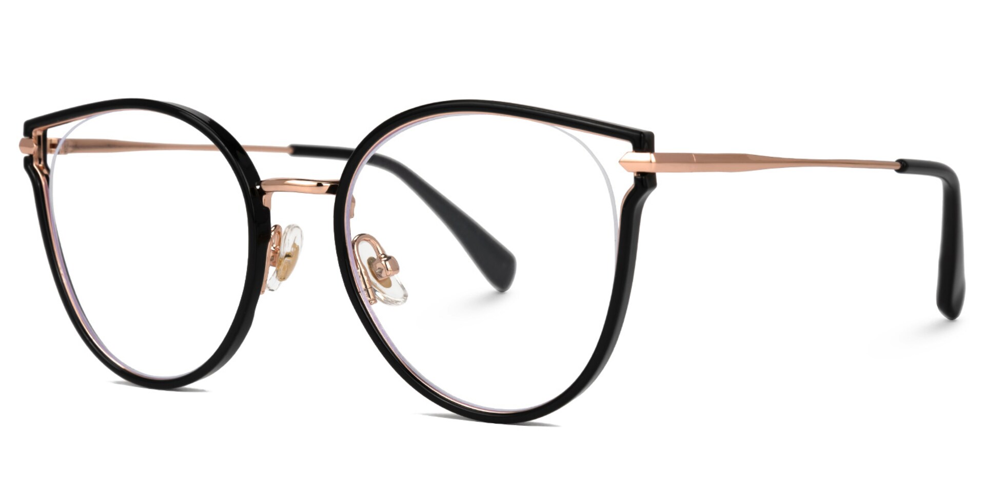 Latifa Cateye Black Glasses | Zeelool Glasses1