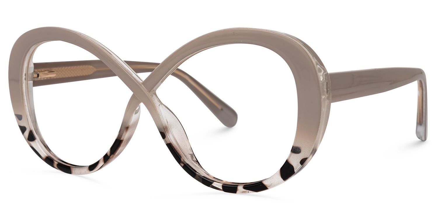 Kouassi Geometric Brown Glasses | Zeelool Glasses1