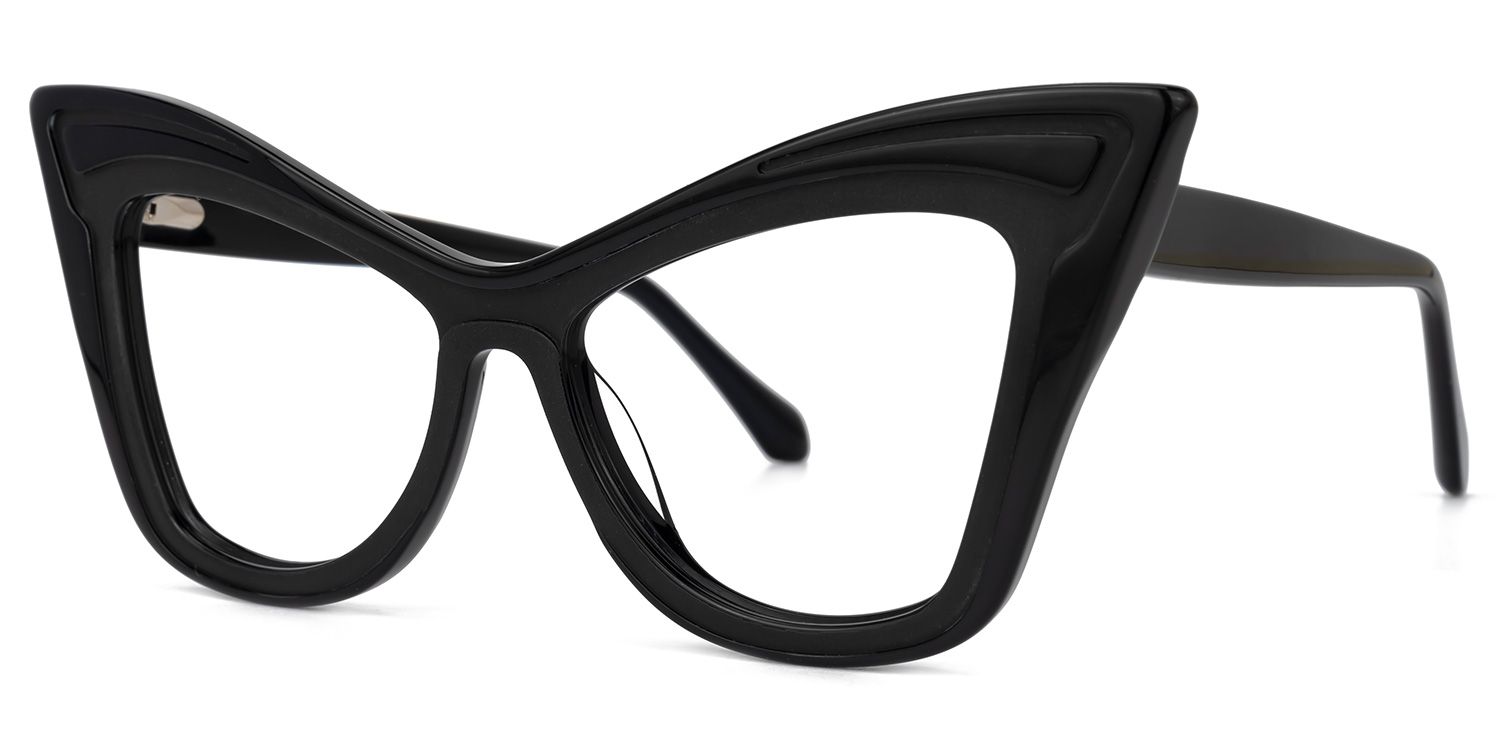 Sindy Cateye Black Glasses | Zeelool Glasses1