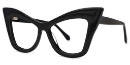 Sindy Cateye Black Glasses1