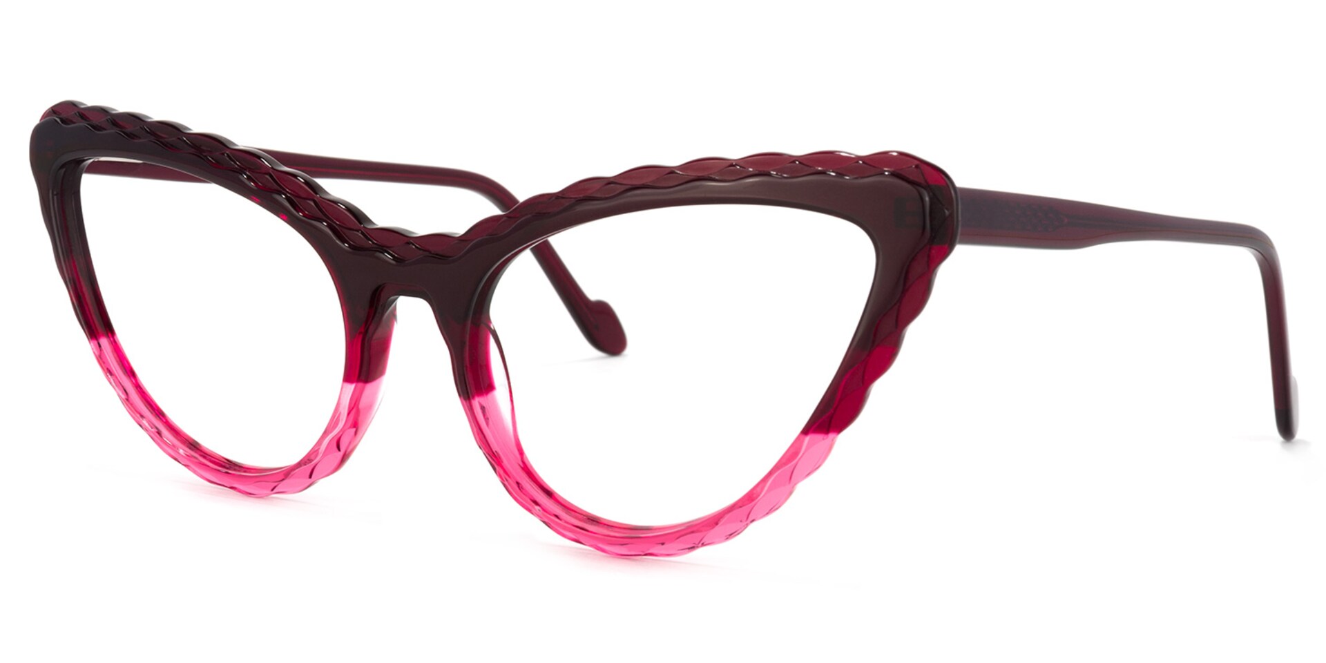 Presley Cateye Dark-Red Glasses | Zeelool Glasses1
