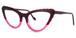 Presley Cateye Dark-Red Glasses1