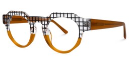 Karla Geometric Brown Glasses1