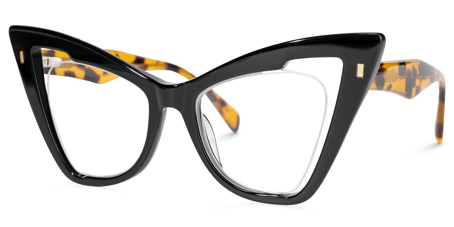 Yaienne Cateye Black Glasses | Zeelool Glasses