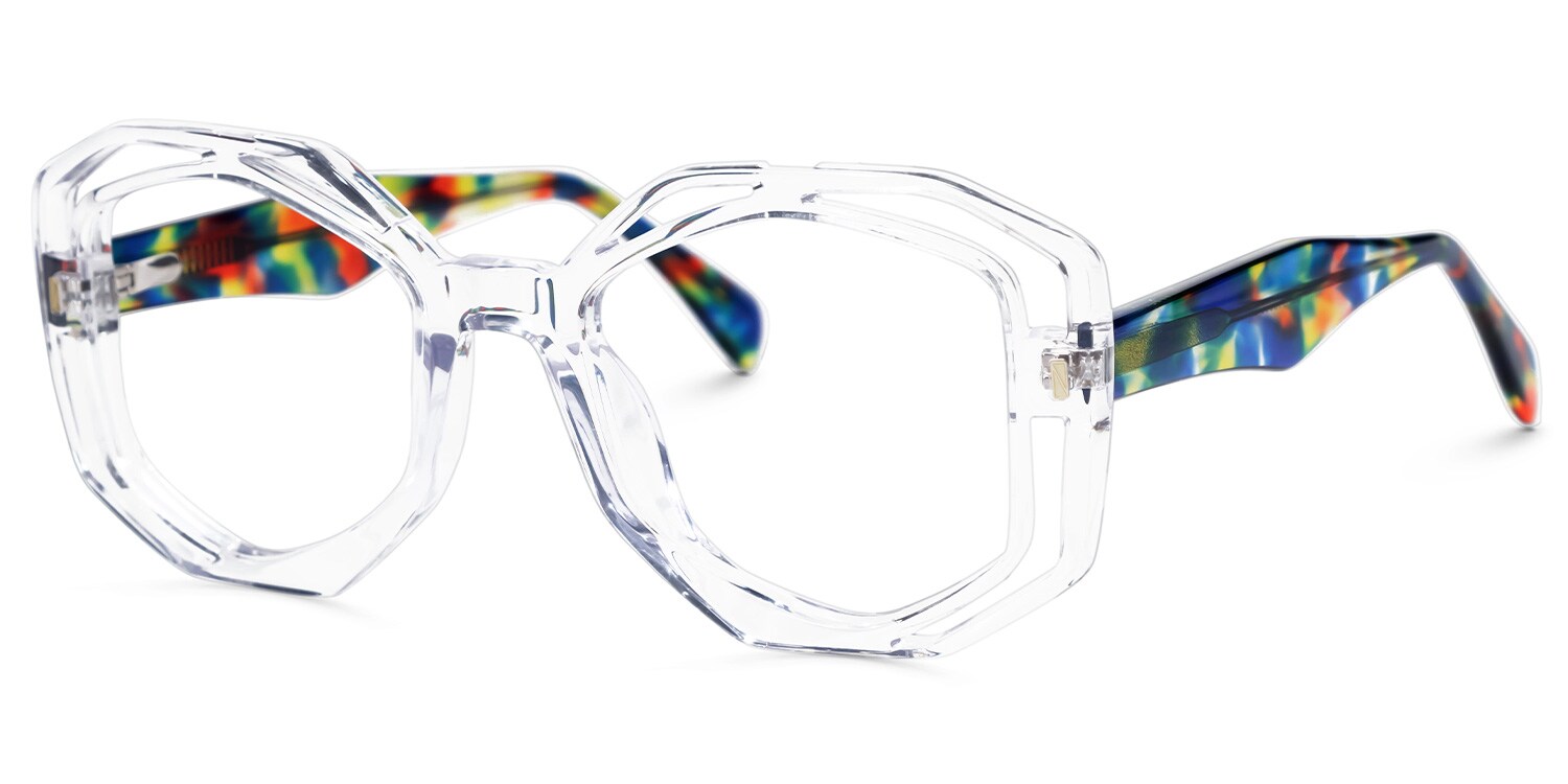 Bobbie Geometric Crystal Glasses | Zeelool Glasses