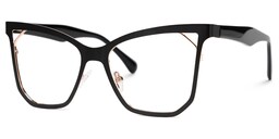 Madillo Cateye Black Glasses1