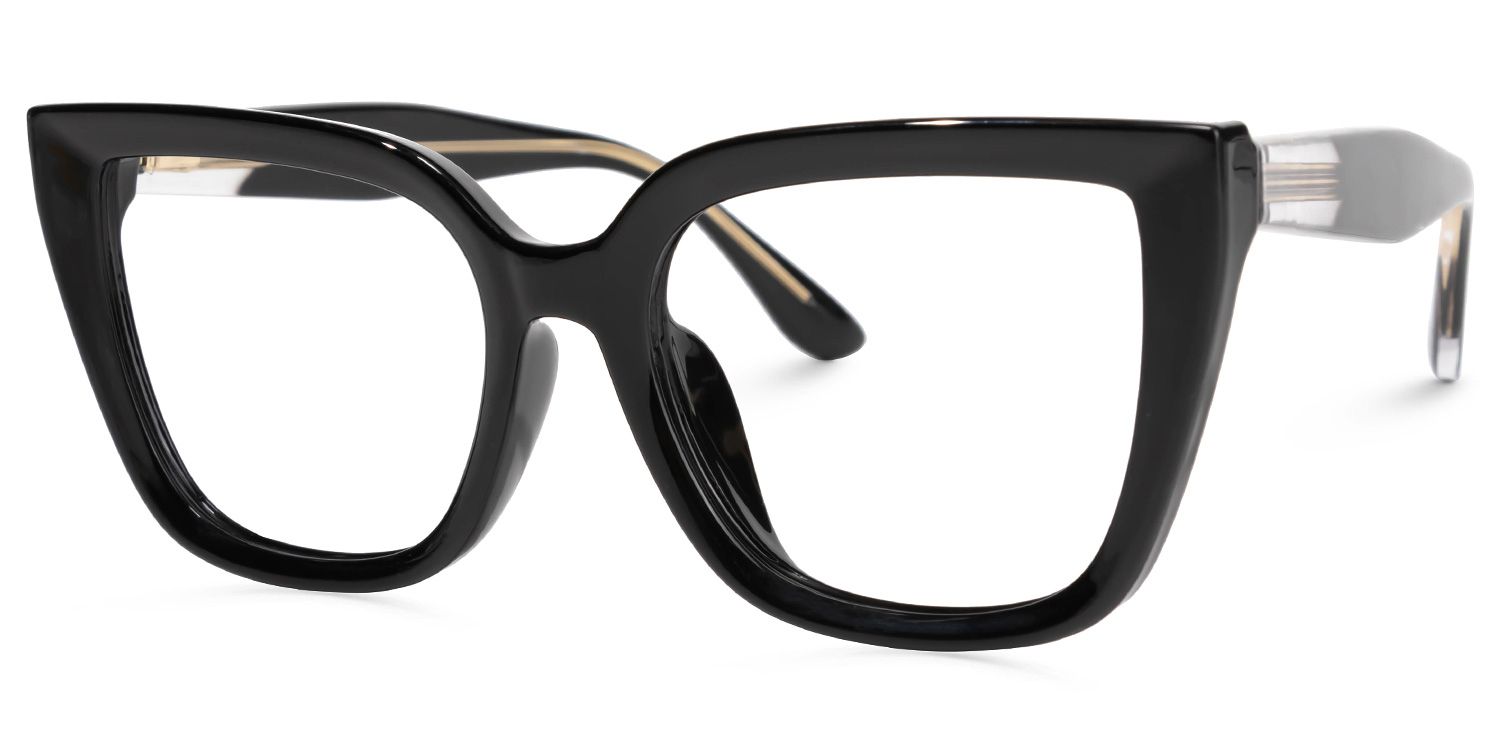 Mirta Square Black Glasses | Zeelool Glasses1