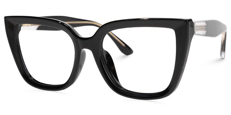 Mirta Square Black Glasses