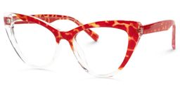 Minns Cateye Red-Clear Glasses1