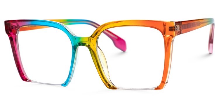 Misty Colorful Square Glasses