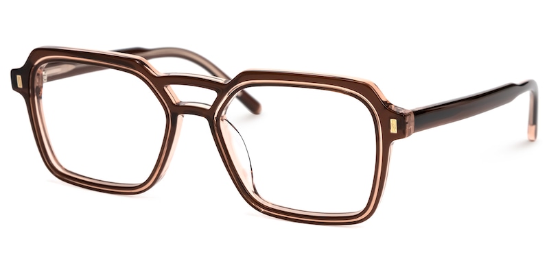 Beasley Square Brown Glasses | Zeelool Glasses1