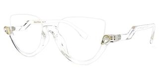 Felicia Cat Eye Crystal Glasses (Z-shaped Arms)1