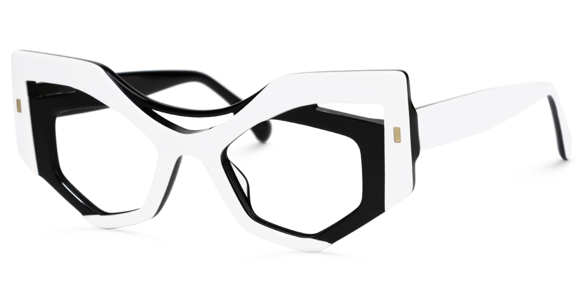Mondal Geometric White Glasses | Zeelool Glasses1