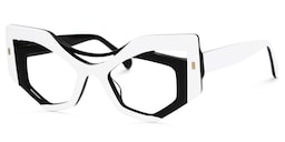 Mondal Geometric White Glasses1