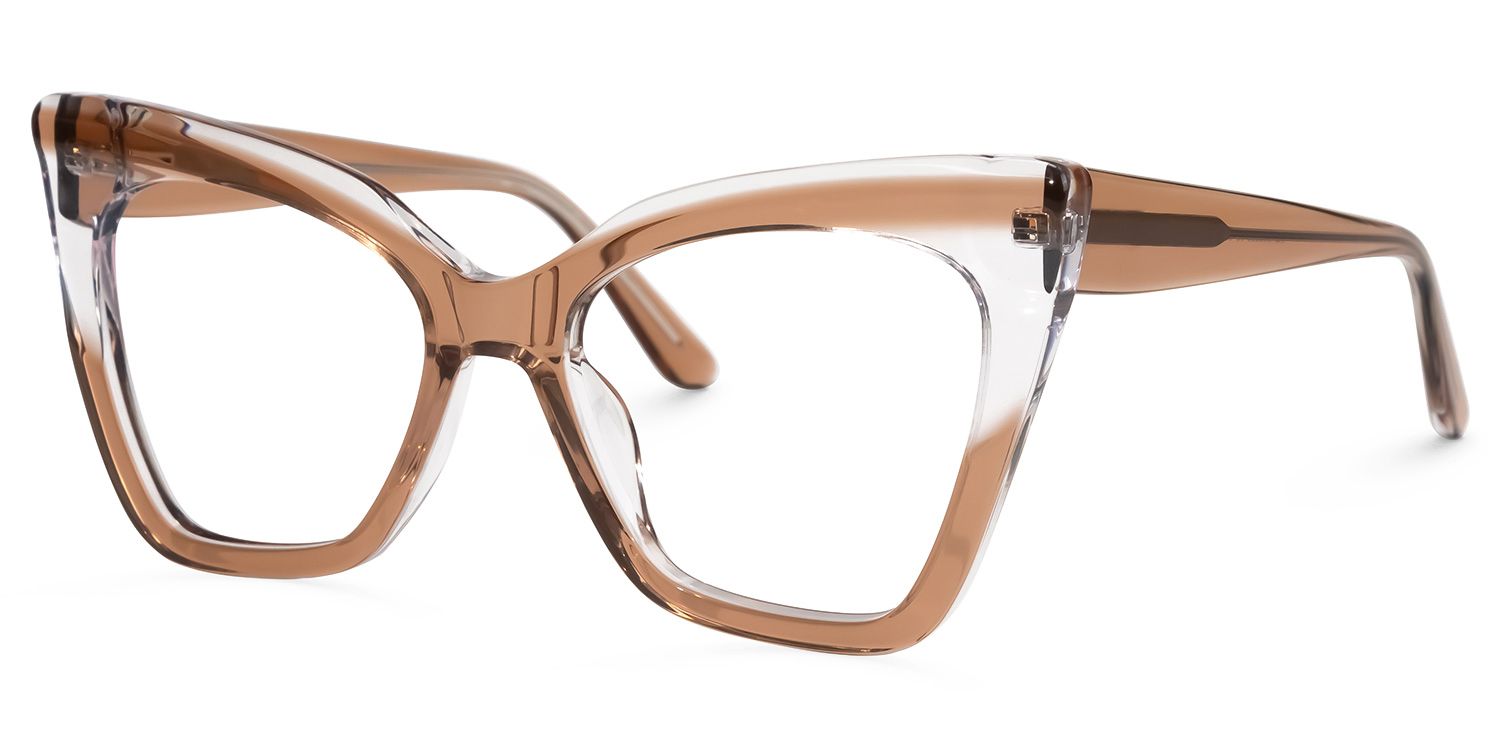 Searcy Cateye Brown Glasses | Zeelool Glasses1