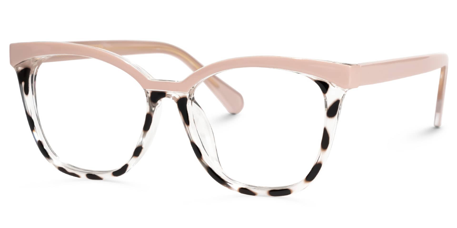 Folly Square Pink Glasses | Zeelool Glasses1