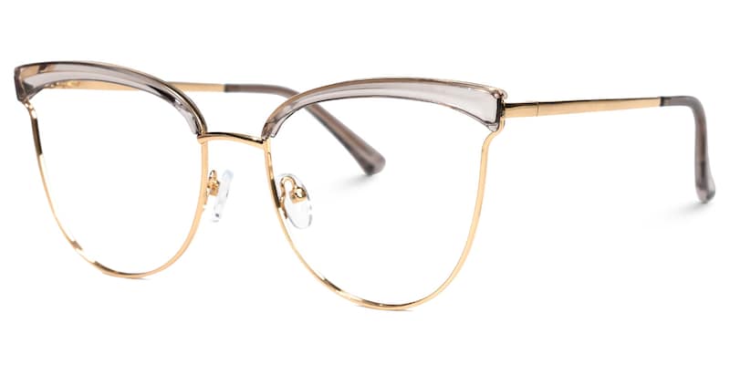 Lawrence Cateye Gray Glasses | Zeelool Glasses1