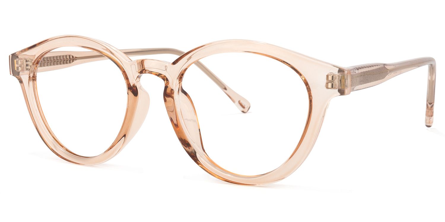 Pierce Round Beige Glasses | Zeelool Glasses1