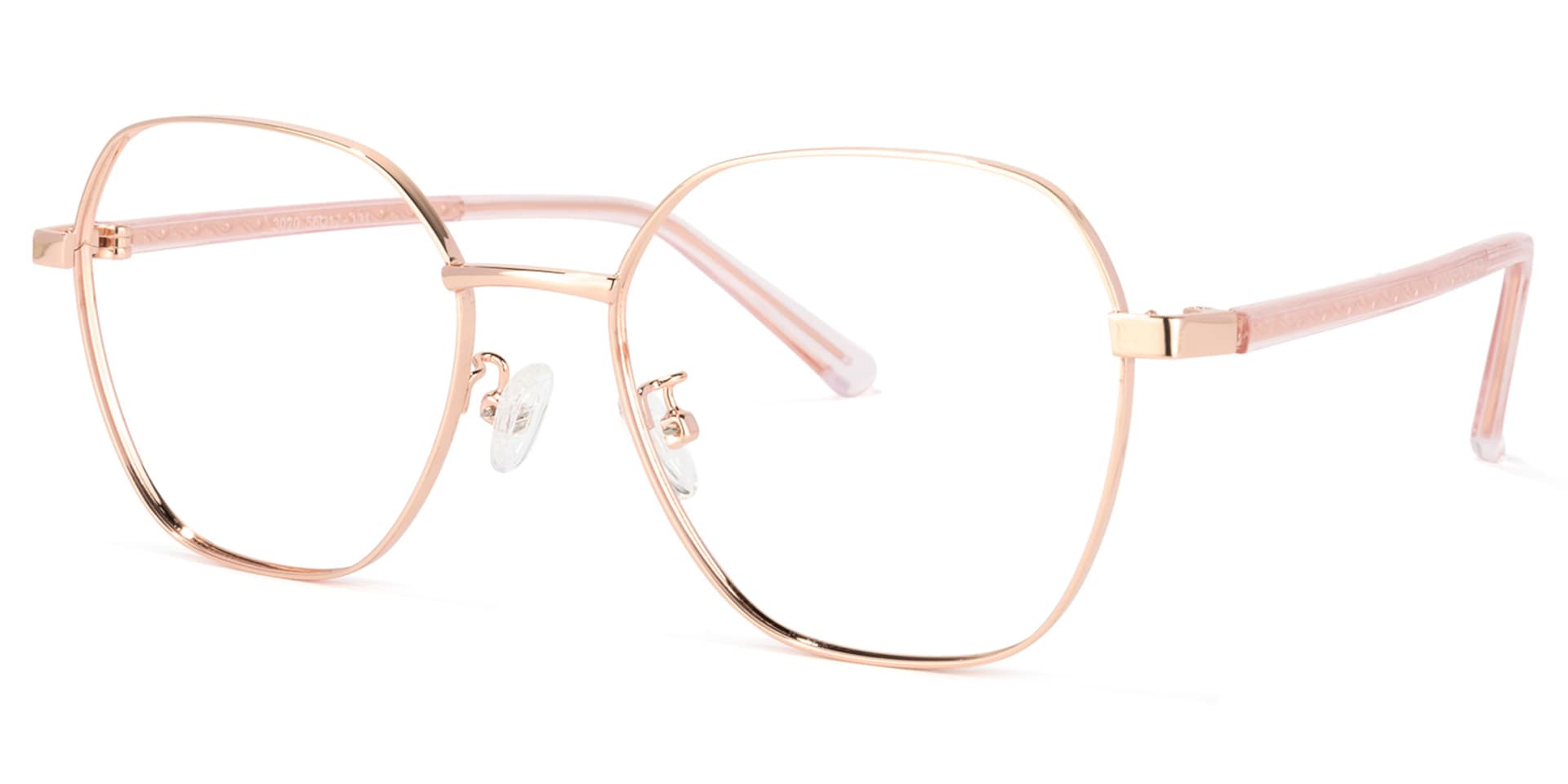 Perry Geometric Rose-Gold Glasses | Zeelool Glasses1