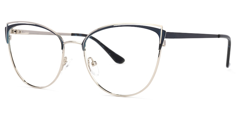 Faust Cateye Dark-Blue Glasses | Zeelool Glasses2