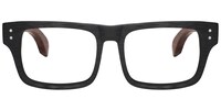 Hunk Rectangle Black Glasses0