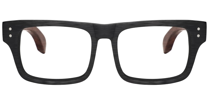Hunk Rectangle Black Glasses | Zeelool Glasses0