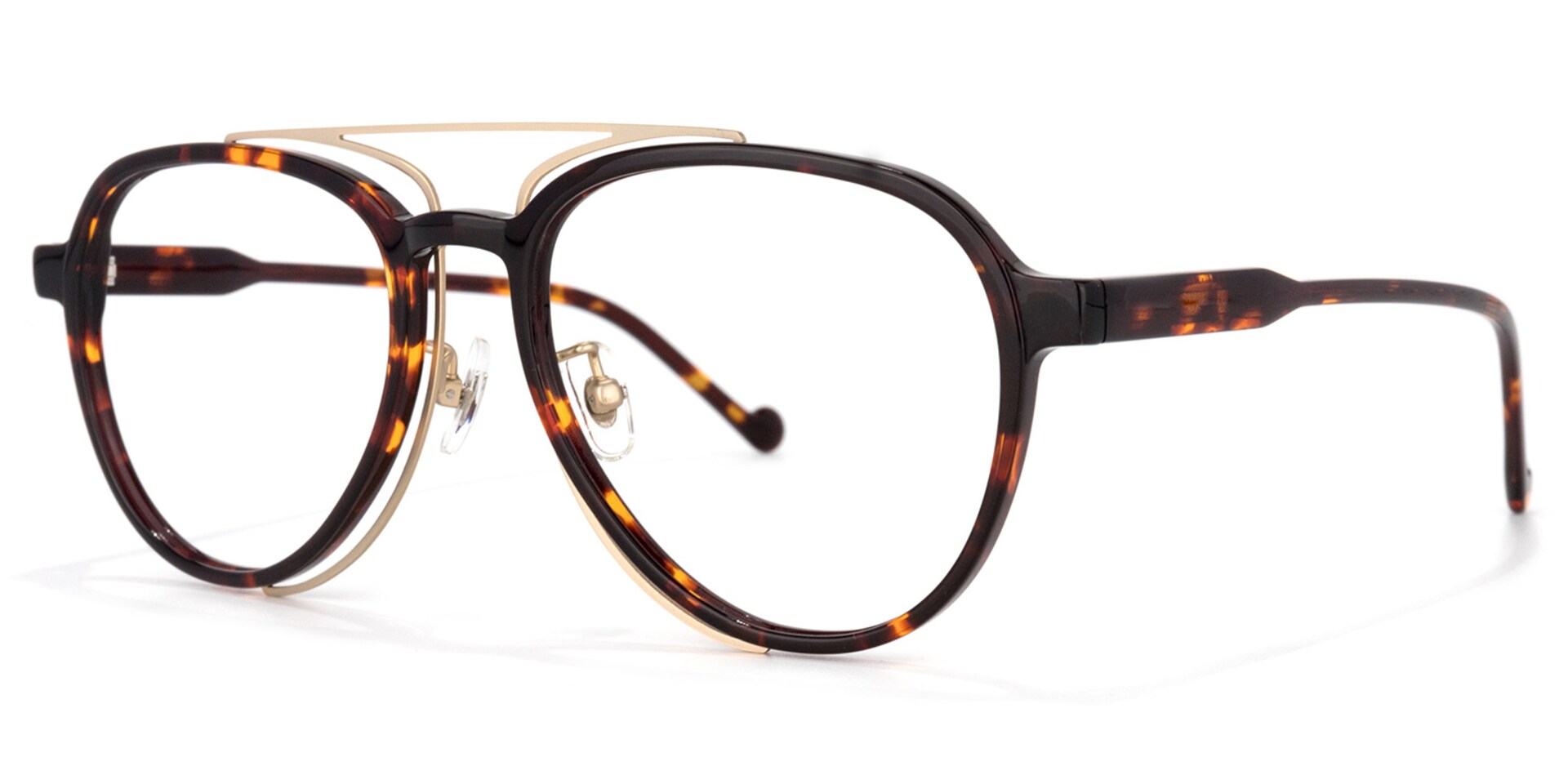 Ezra Geometric Tortoise Glasses | Zeelool Glasses1