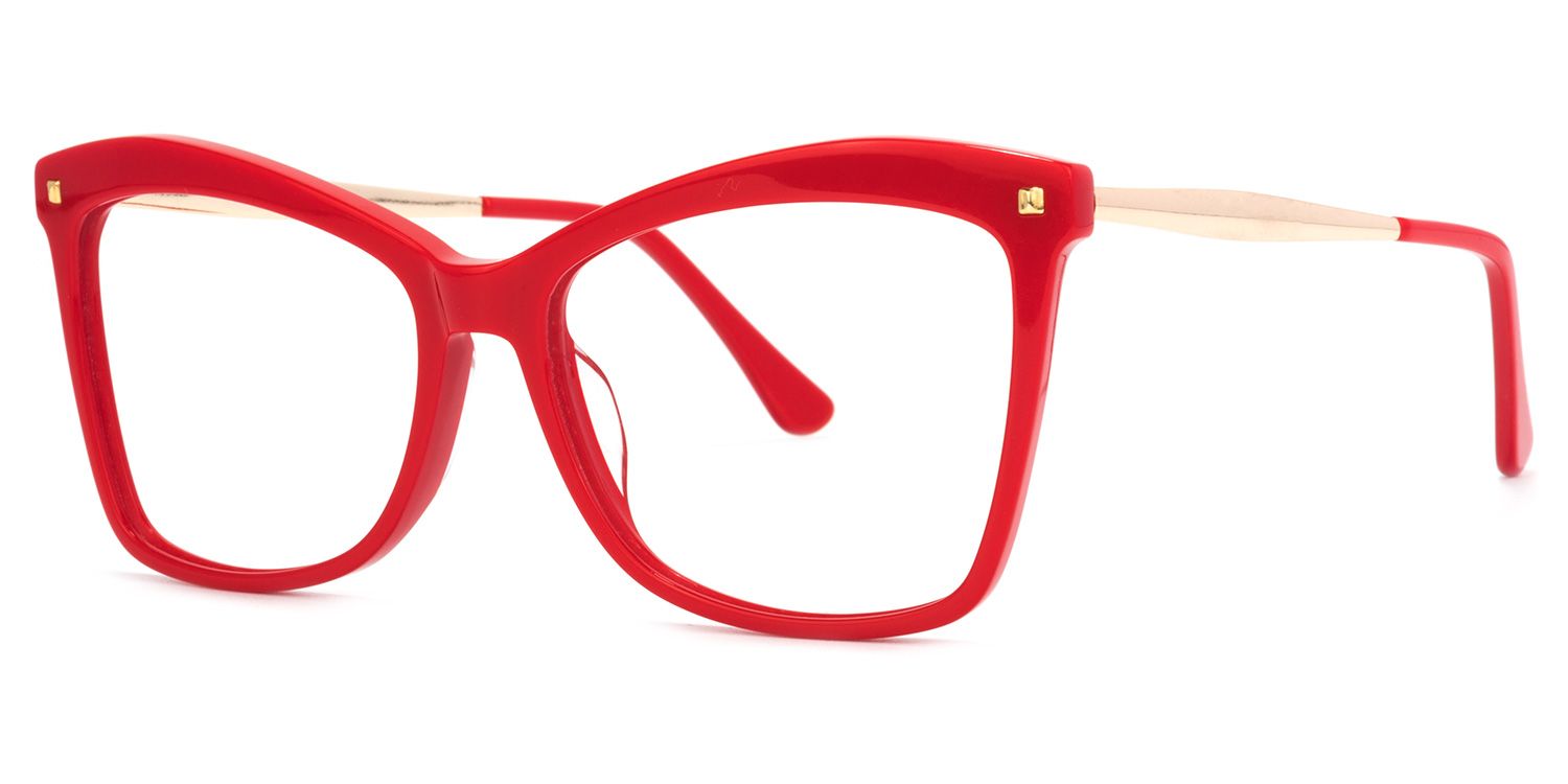 Isaebella Butterfly Red Eyeglasses and Thin Frames1
