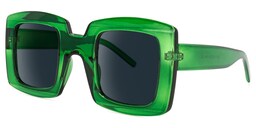 Quincey Square Green Sunglasses1
