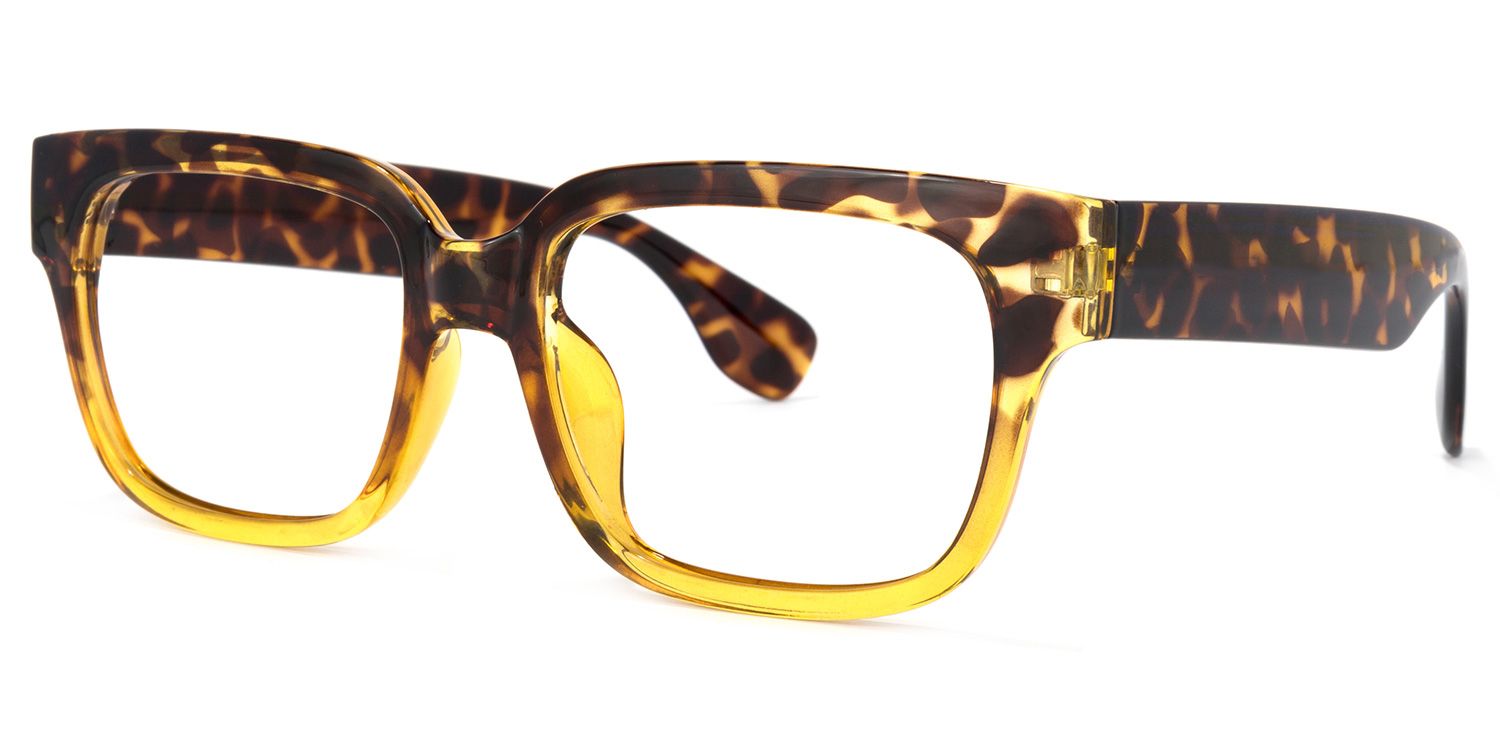 Colin Rectangle Tortoise Glasses | Zeelool Glasses2