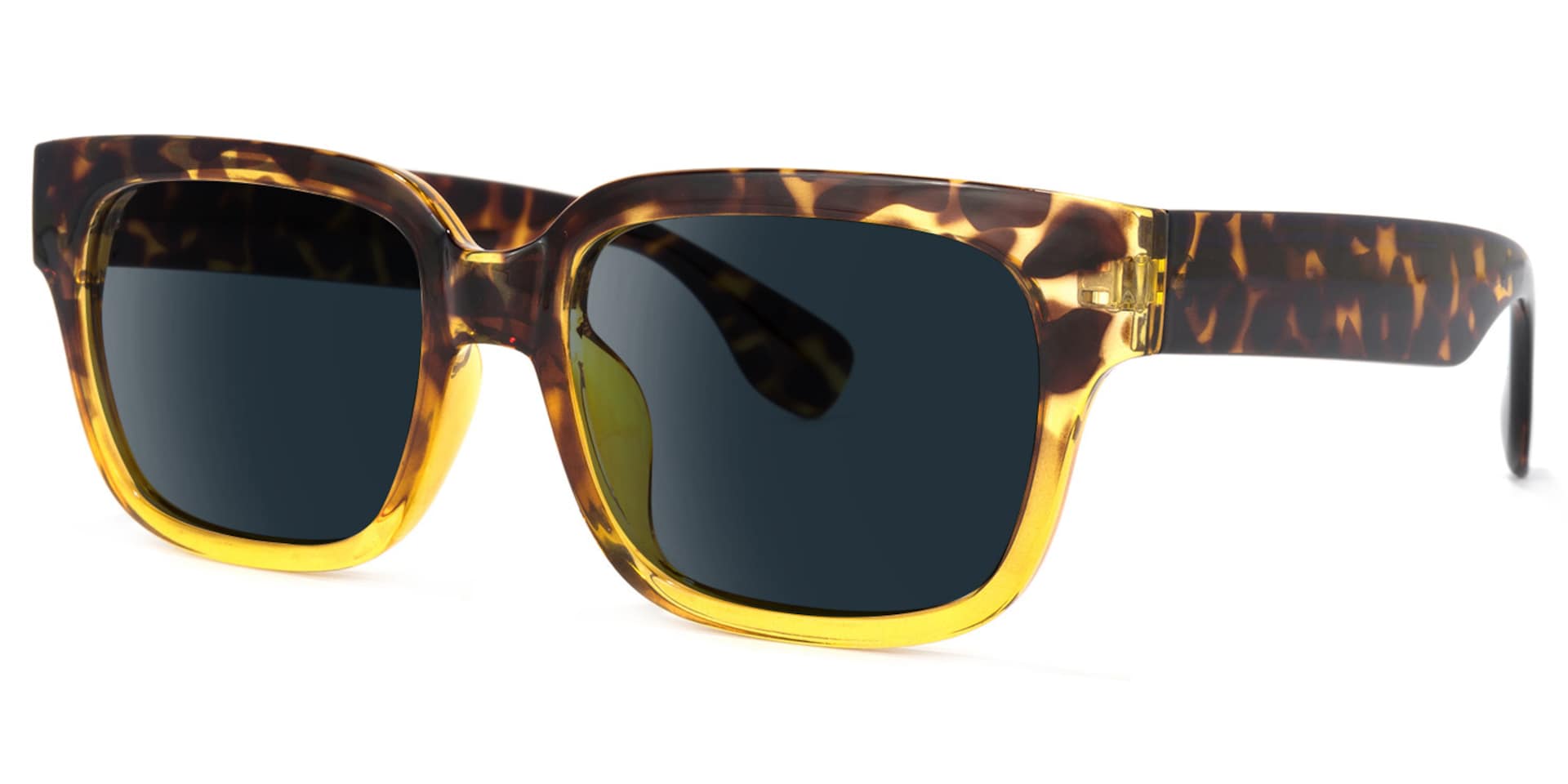 Colin Rectangle Tortoise Sunglasses | Zeelool Glasses1