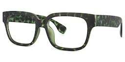 Colin Rectangle Green Floral Glasses1