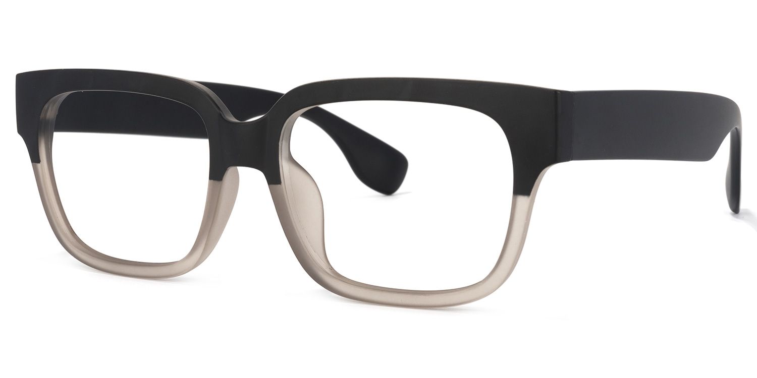 Colin Rectangle Black-Gray Eyeglasses & Glasses Frames1