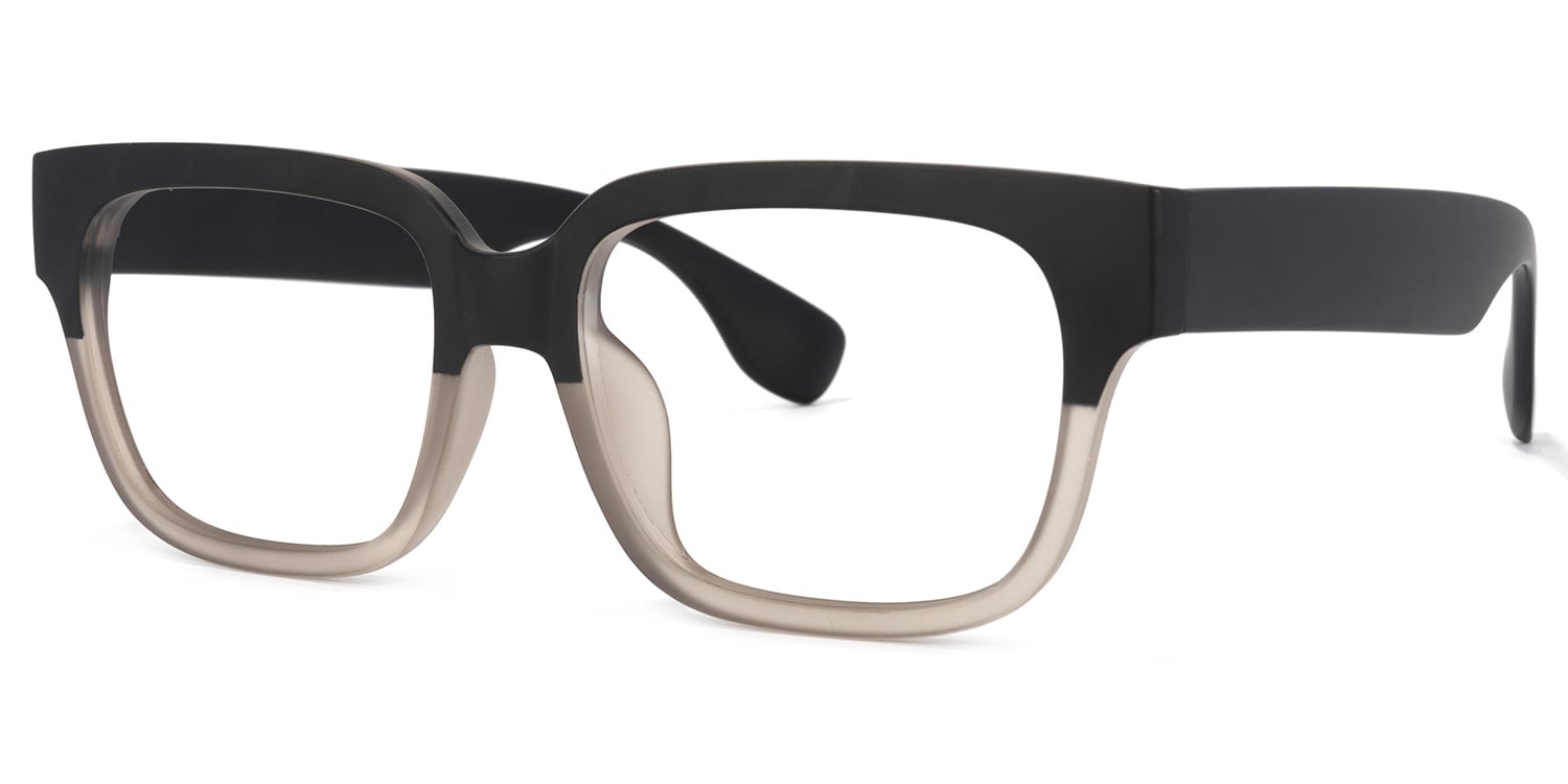 Colin Rectangle Black-Gray Glasses1