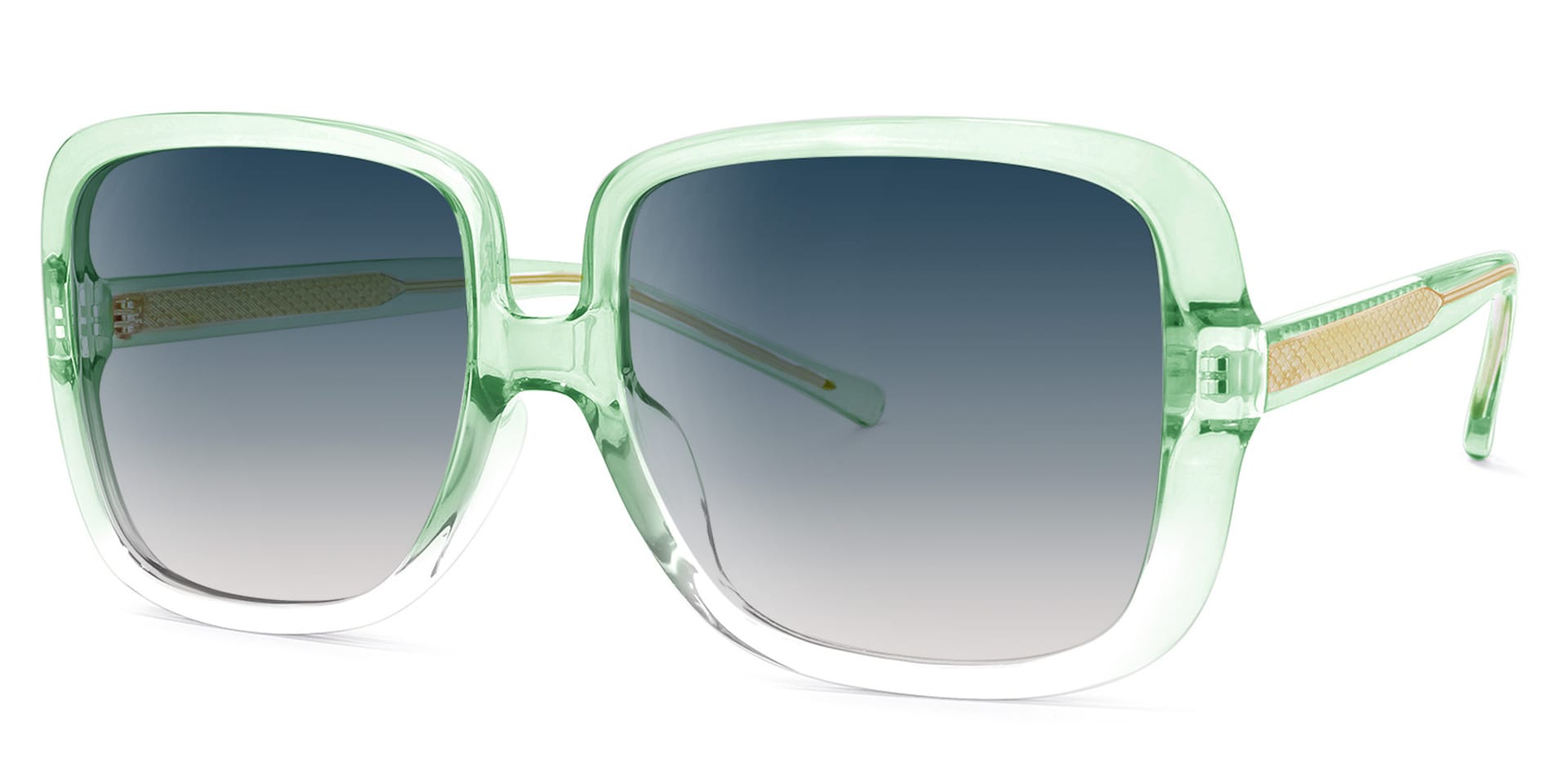 Raymond Square Green Sunglasses | Zeelool Glasses1