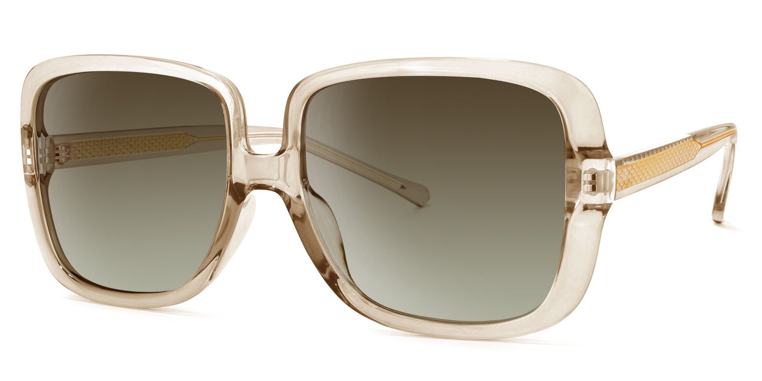 Raymond Square Beige Sunglasses | Zeelool Glasses1