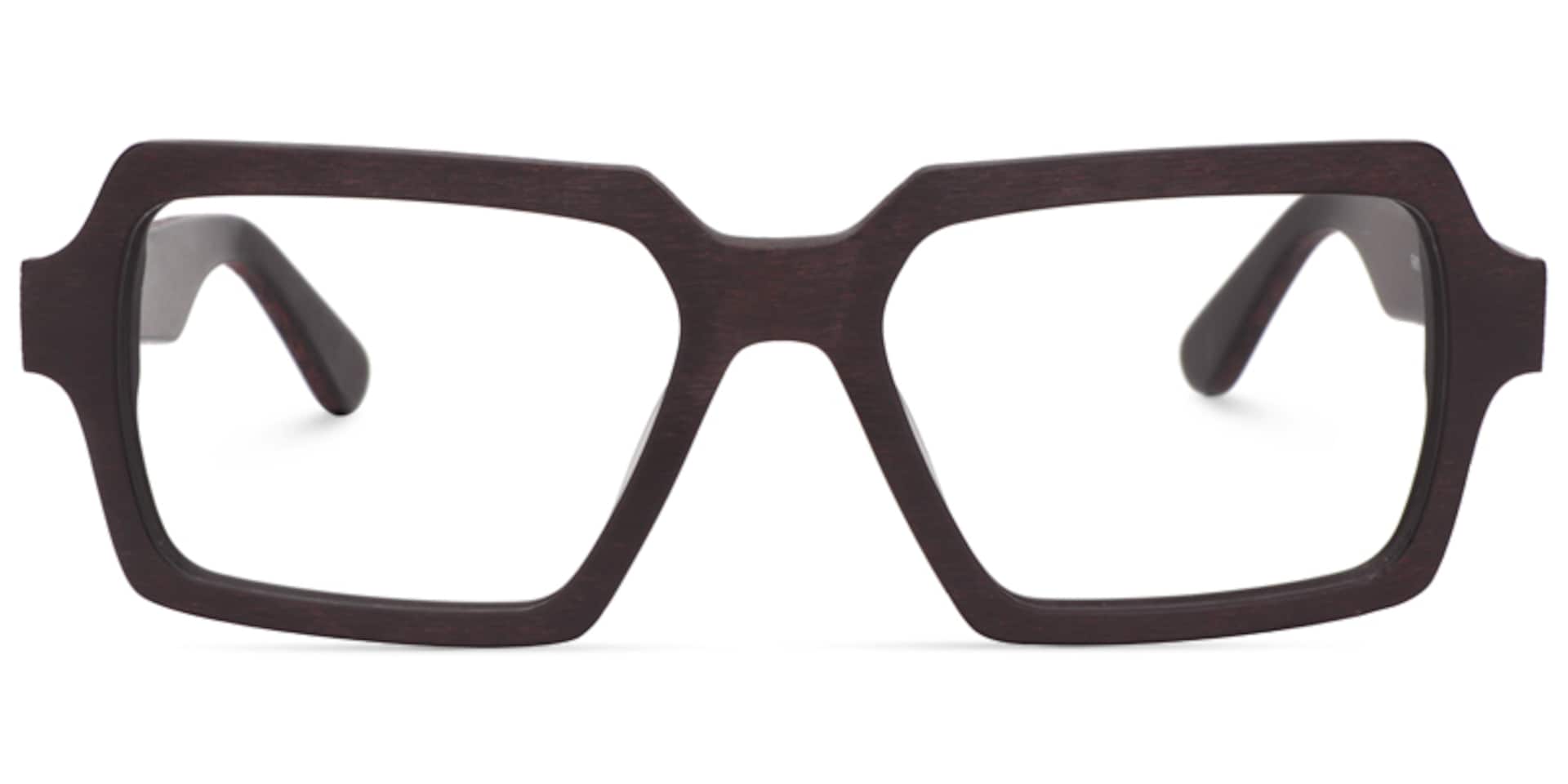 Arthur Geometric Brown Glasses | Zeelool Glasses0