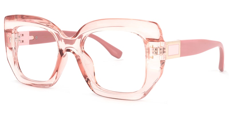 Sienna Square Pink Glasses | Zeelool Glasses1