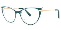 Sadie Cateye Dark-Green Glasses1