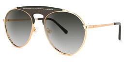 Elvira Geometric Dark-Green Sunglasses1