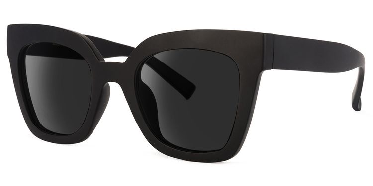 Malcolm Square Black Sunglasses