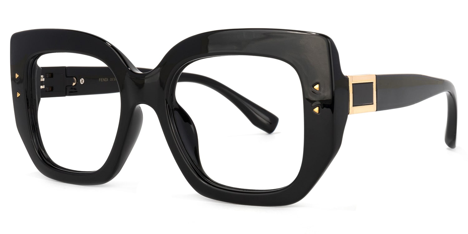 Sienna Square Black Glasses | Zeelool Glasses