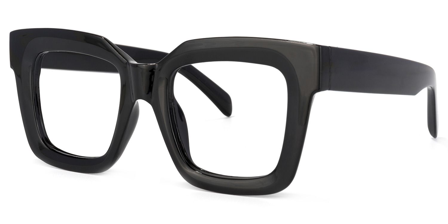 Trinity Square Black Glasses | Zeelool Glasses1
