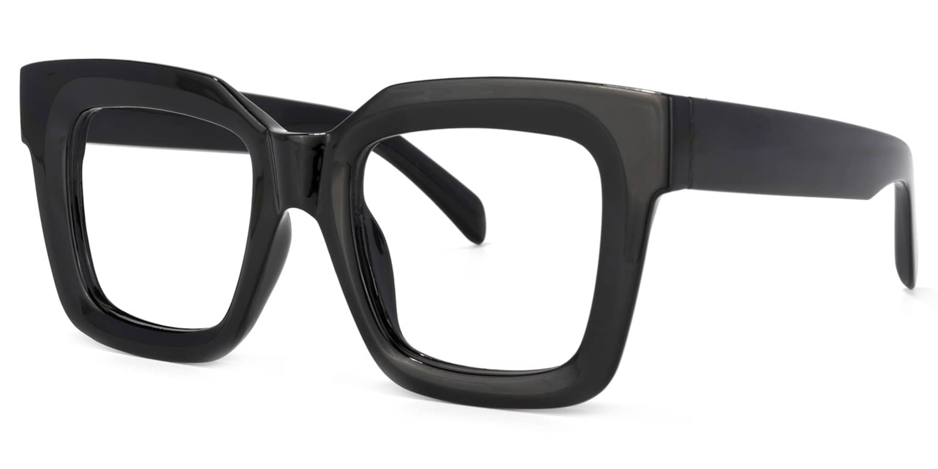 Trinity Square Black Glasses | Zeelool Glasses1